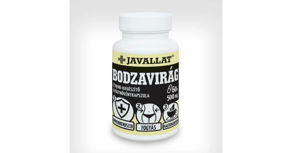 Javallat Bodzavirág Étrend-Kiegészítő Gyógynövénykapszula 60Db akciós termékkép 1