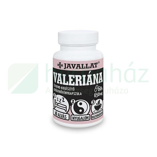 Javallat Valeriána Gyógynövény Étrend-Kiegészítő Kapszula 60Db akciós termékkép 1