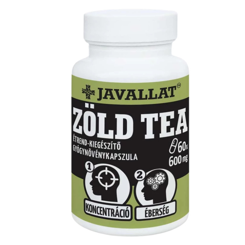 Javallat Zöld Tea Étrend-Kiegészítő Gyógynövénykapszula 60Db akciós termékkép 1