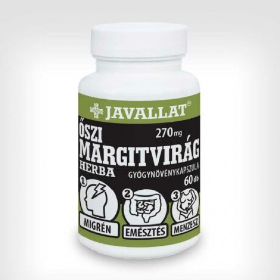 Javallat Őszi Margitvirág Gyömbérrel És Kasszia Fahéjjal Ékieg.Gyógynövénykapszula 60Db akciós termékkép 1