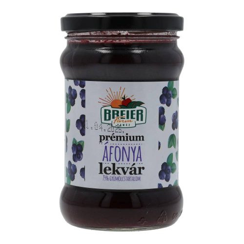 BREIER FARM PRÉMIUM ÁFONYA LEKVÁR 75% GYÜMÖLCSTARTALOM 330 g
