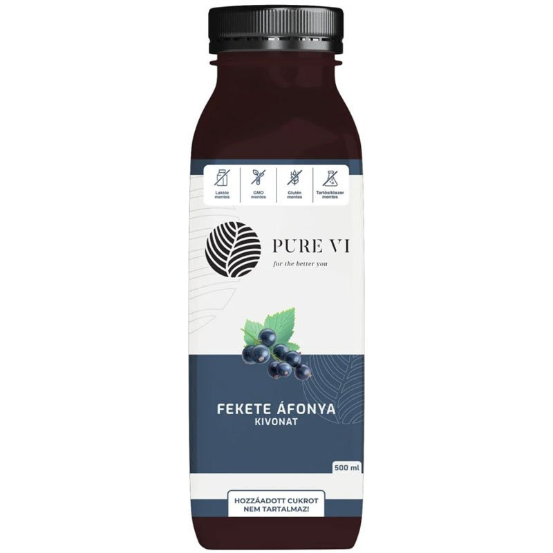 PURE VI KIVONAT FEKETEÁFONYA 500ML