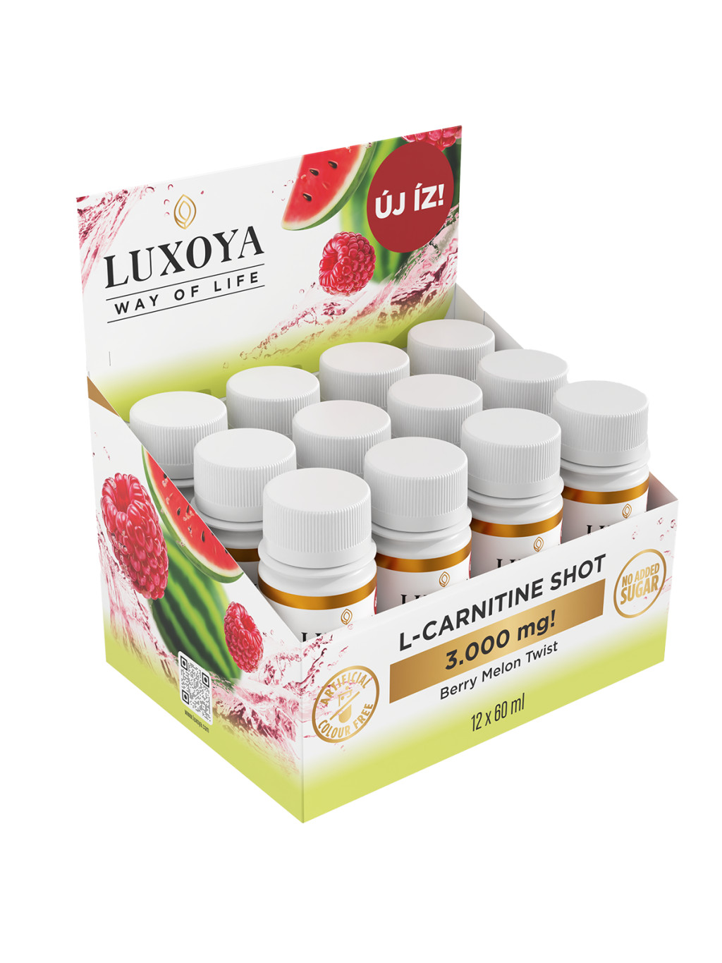 Luxoya SHOT L-Carn Wmelon - Raspb 12x60ml