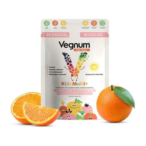 Vegnum Multi+Kids Narancs Ízű Gumivitamin 30Db akciós termékkép 1
