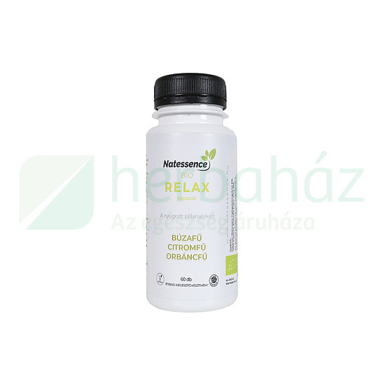 Bio Natessence Relax Búzafű-Citromfű-Orbáncfű Kapszula 60 Db akciós termékkép 1
