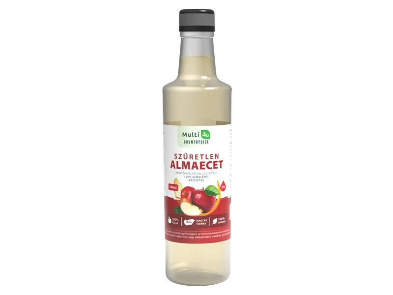 Multi 4u countryside szűretlen almaecet 500 ml akciós termékkép 1