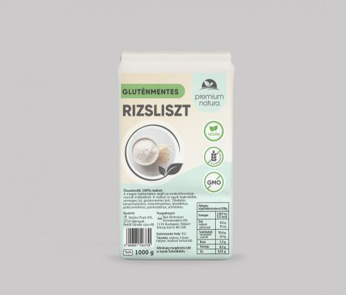 Premium Natura gluténmentes fehér rizsliszt 1000 g