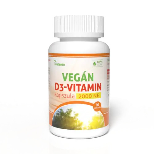 NETAMIN Vegán D3-vitamin 30 db akciós termékkép 1