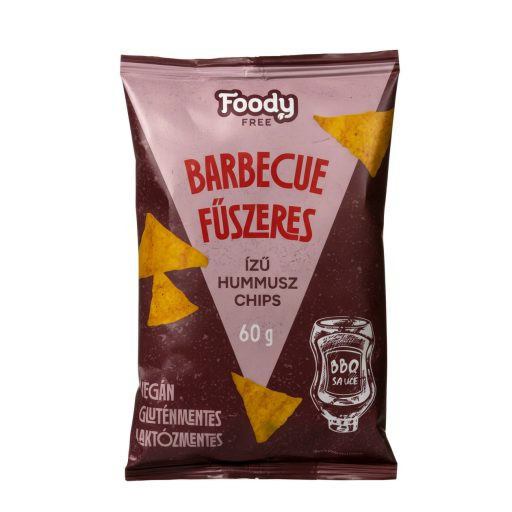 Foody Free gluténmentes hummus chips barbecue fűszeres ízű 60 g