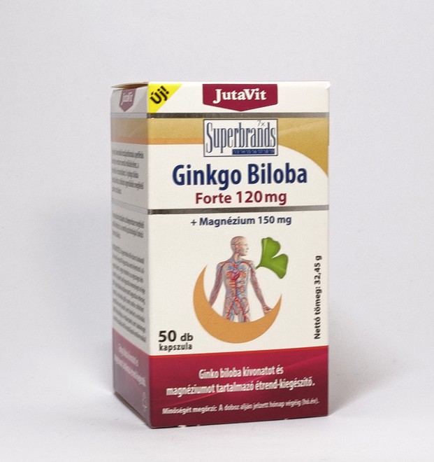 Jutavit ginkgo biloba 120mg + magnézium 150mg 50 db