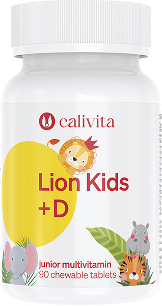 CaliVita Lion Kids D rágótabletta Multivitamin gyerekeknek 90db