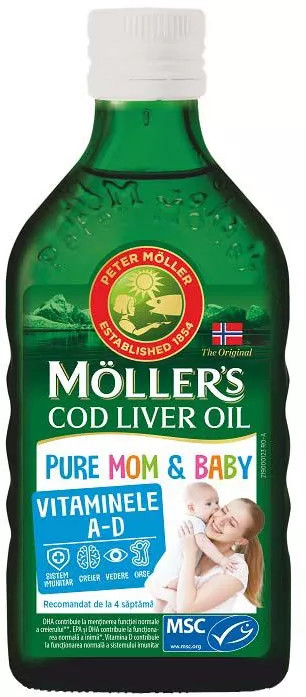 MÖLLERS TŐKEHALMÁJ OLAJ MOM-BABY 250ML akciós termékkép 1