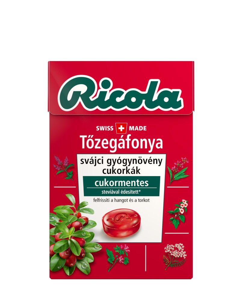 Ricola cukorka tőzegáfonya 40 g