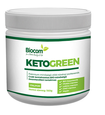 Biocom KetoGreen növényi por tégelyes 120 gr