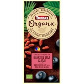 Torras gluténmentes étcsokoládé goji bogyóval és acai porral 100 g akciós termékkép 1