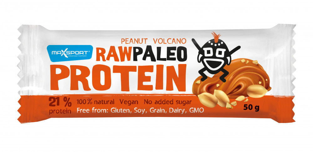 Max Sport raw paleo protein szelet mogyorós 50 g akciós termékkép 1