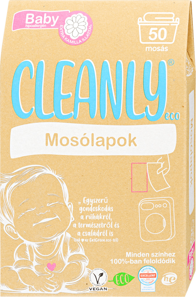 Cleanly eco mosólapok baby kamilla illattal 50 db