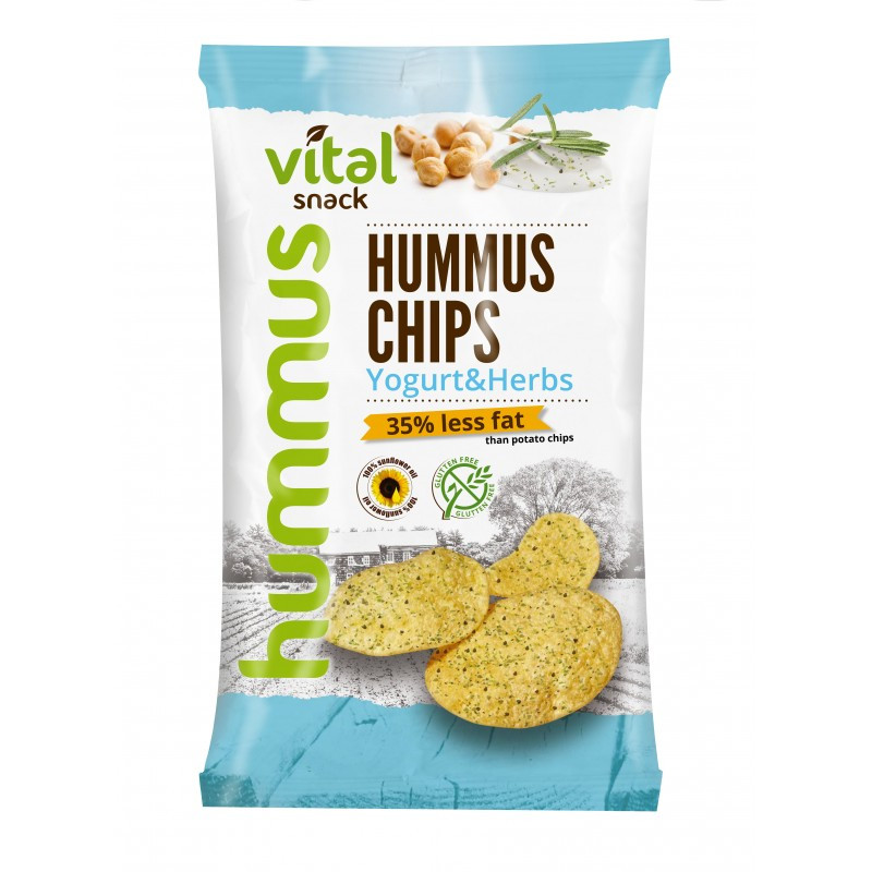 Vital humusz chipsz joghurtos zöldfűszeres 65 g