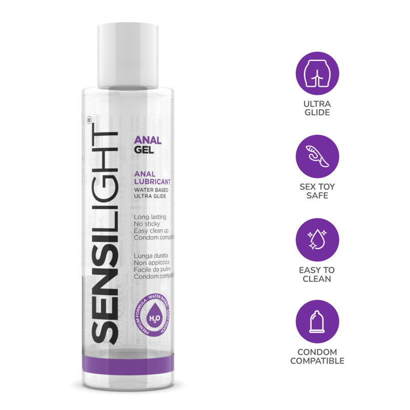Sensilight Analgel - vízbázisú anál síkosító gél (150ml) akciós termékkép 1