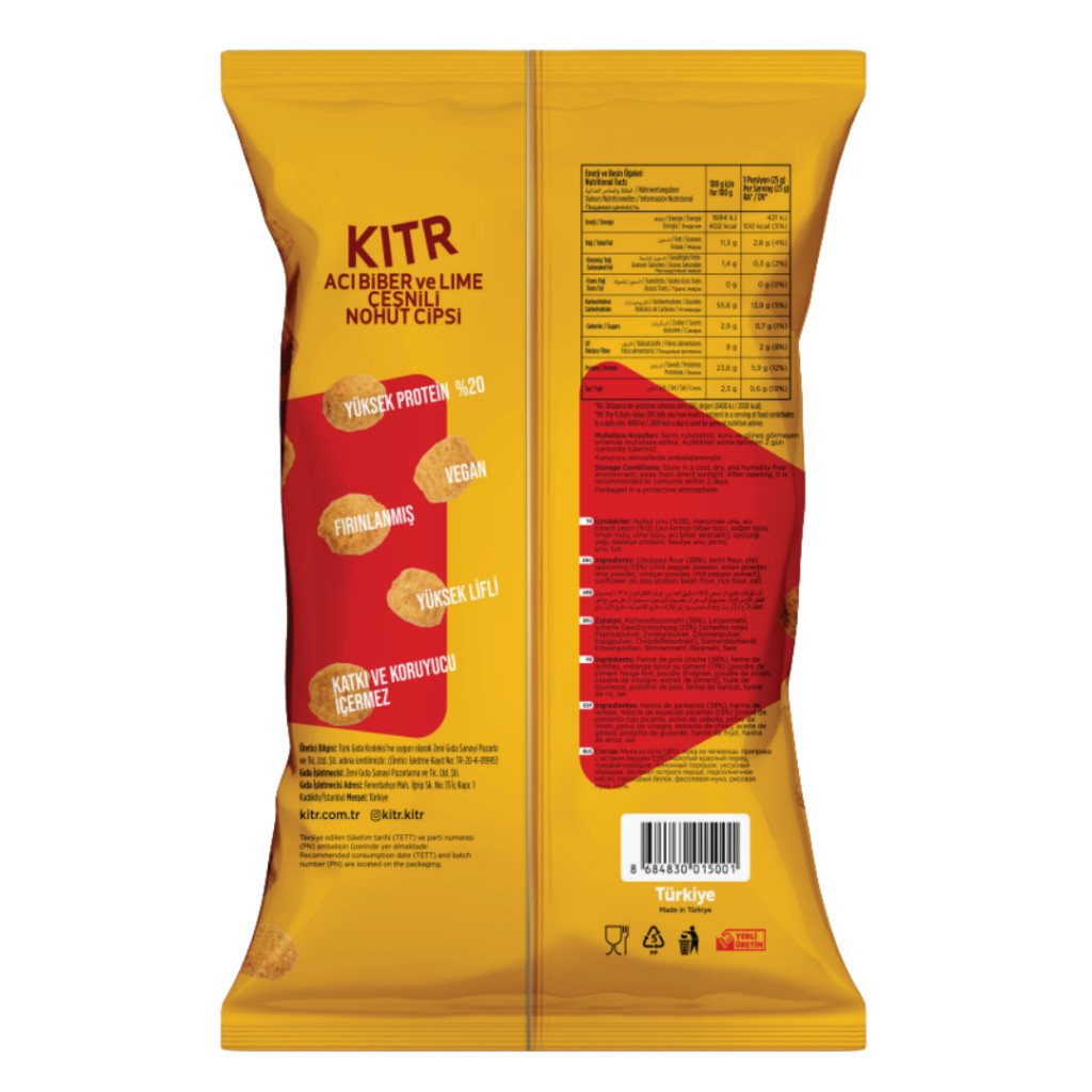 Kitr csicseriborsó chips chili-lime 50 g
