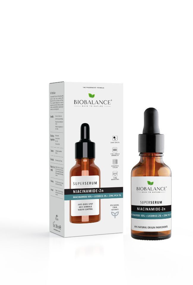 Biobalance niacinamid szuperszérum arcra édesgyökérrel és cink pca-val 30 ml