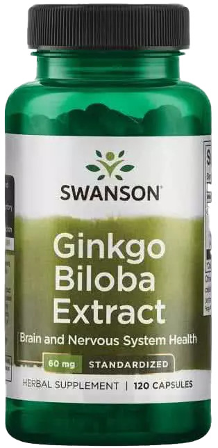 SWANSON GINKO BILOBA KAPSZULA 120mg/100db