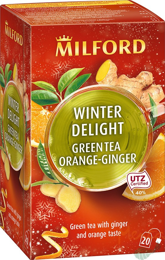 Milford winter delight zöld tea gyömbér-narancs 20x1,75g
