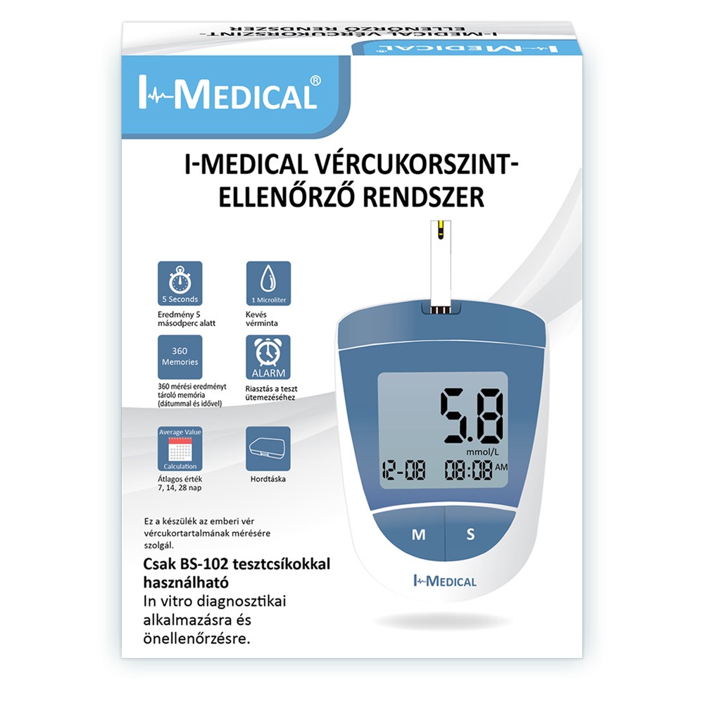 I-Medical BG-208 vércukorszint mérő szett